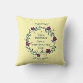 イエロ賛美フローラパーソナライズされたベビー クッション (裏面)