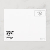 イエー、ハウ！おじいちゃんグッズのTシャツとギフト ポストカード (裏面)