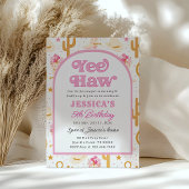 イエー ハウ ウェスタンカウガール 5th ロデオ 5歳の誕生日 招待状