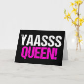 イエー、女王様！ カード (黄色い花)