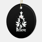 イエ信じティビグフットサスカッチクリスマスサンタ セラミックオーナメント (左)