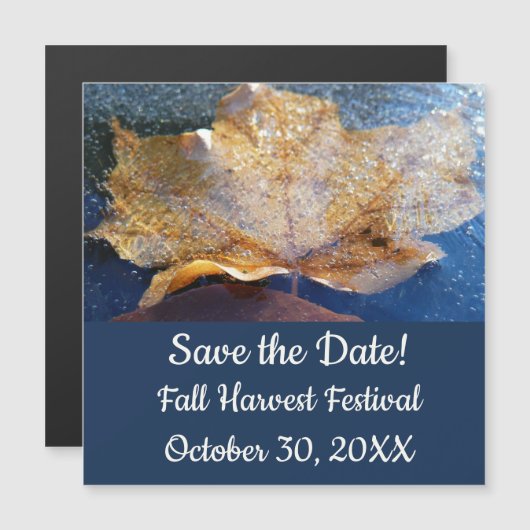 イエ凍っていローメープルリーフオータム自然 (正面/裏面)