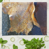 イエ凍っていローメープルリーフオータム自然 キッチンタオル (折り畳み)