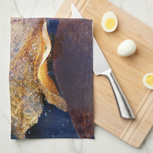 イエ凍っていローメープルリーフオータム自然 キッチンタオル (四つ折り)