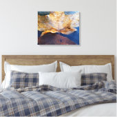 イエ凍っていローメープルリーフオータム自然 キャンバスプリント (インサイチュ (寝室))