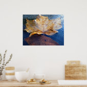 イエ凍っていローメープルリーフオータム自然 ポスター (キッチン)