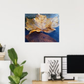 イエ凍っていローメープルリーフオータム自然 ポスター (ホームオフィス)