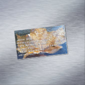 イエ凍っていローメープルリーフオータム自然 マグネット名刺 (インサイチュ)