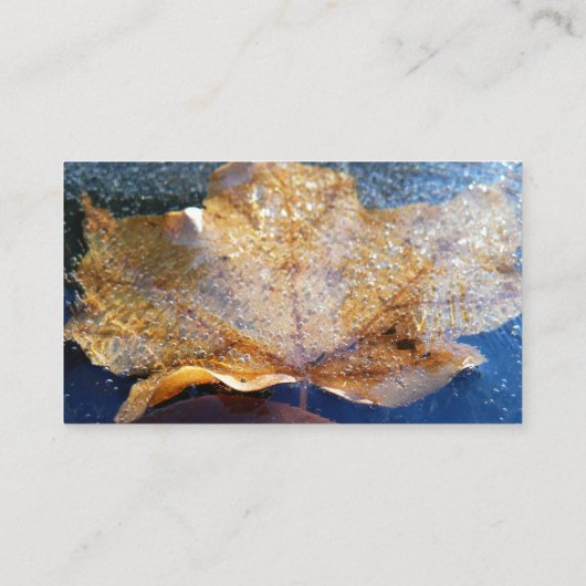イエ凍っていローメープルリーフオータム自然 名刺 (裏面)