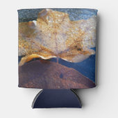 イエ凍っていローメープルリーフオータム自然 缶クーラー (正面)