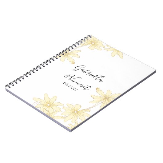 イエ淡い色のロデイジース結婚ゲストブック ノートブック (左側)