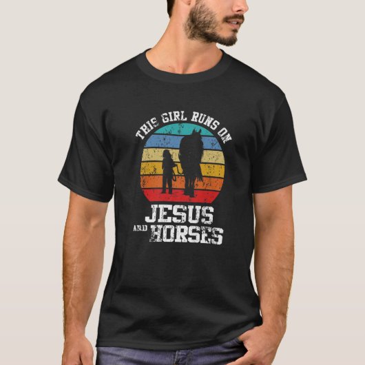 『イエ走スと馬の娘』 |エクエストリアン・ホー Tシャツ (正面)