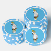 イオウの冠を持つコカトゥーの鳥の漫画イラストレーション ポーカーチップ (積み重ね)