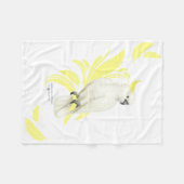 イオウ紋付きコッカトー毛布 フリースブランケット (正面(横))