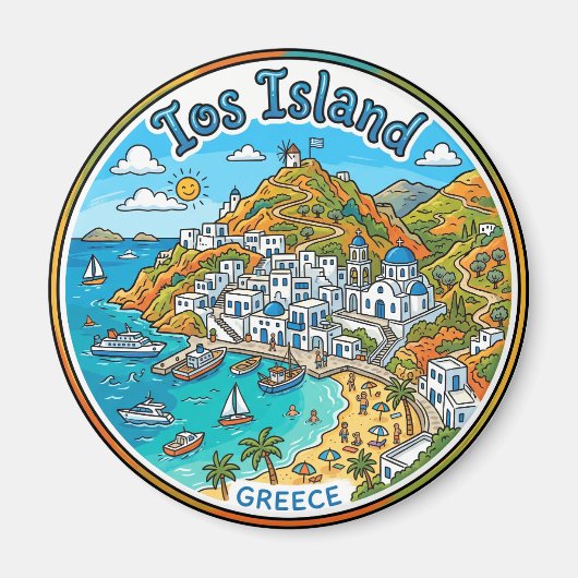 イオス島 ギリシャ マグネット (正面)