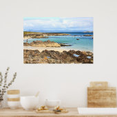 イオナ、スコットランドの島、美しい岩の海 ポスター (キッチン)