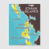イオニア諸島の地図ポスター (正面)