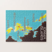 イオニア諸島地図のポスター。 ジグソーパズル (横)