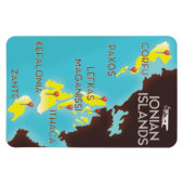 イオニア諸島地図のポスター。 マグネット (横)