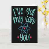 イオンとあなたの化学的な愛のバレンタイン・ジョーク カード (黄色い花)