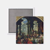 イオン性ポルティコの下で饗宴, c.1720-25 マグネット (正面/裏面)