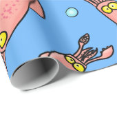 イカおもしろいの模様の包み紙 ラッピングペーパー (ロールコーナー)