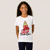 イカおもしろいクリームコーンガールズTシャツ Tシャツ (正面フル)