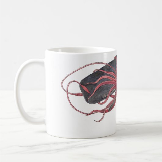 イカおよびクジラのコーヒー・マグ コーヒーマグカップ (左)