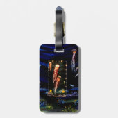 イカおよびゼリーの荷物のラベル ラゲッジタグ (裏面縦)