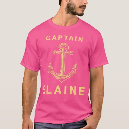 イカしたエレイン船長 海軍ユーモア ヨットマン Tシャツ (正面)