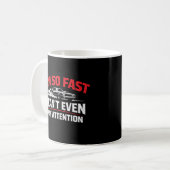 イカしたスピードで集中力ゼロ Funny  コーヒーマグカップ (正面左)