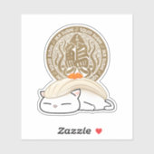 イカすし猫 シール (シート)