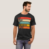 イカす エレベ修繕 ループ エレベ修理職人のお笑グラフィ Tシャツ (正面フル)