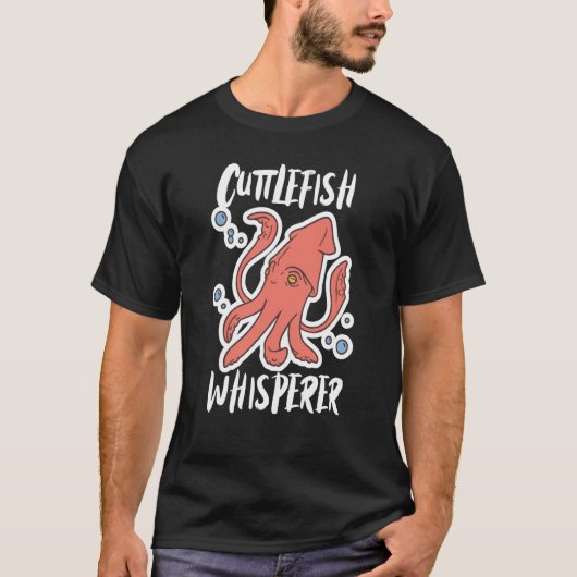 イカのささやき手 オタマジャクシ イイダコ Tシャツ (正面)
