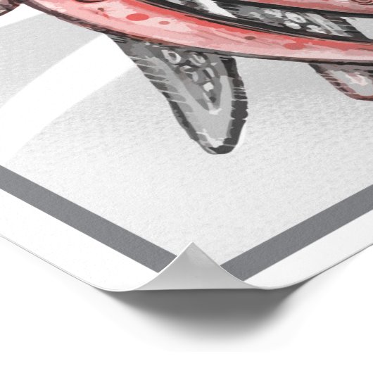 イカのやる気を起こさせる皮 ポスター (角)