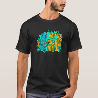 イカのクラーケンにやられちゃった Tシャツ