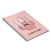 イカのシェフの漫画 ノートブック (右側)