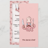 イカのシェフの漫画 招待状 (正面/裏面)