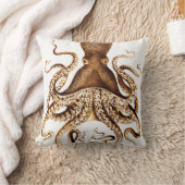 イカのセピア クッション (ブランケット)