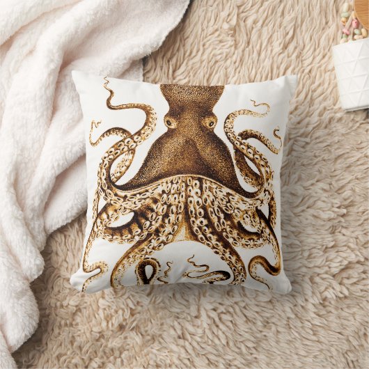 イカのセピア クッション (ブランケット)