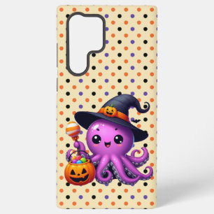 イカのハロウィーンお菓子トリック・オア・トリート SAMSUNG GALAXY S22 ULTRAケース