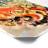 イカのブラシとイ絵画ンキのポスター。 ポスター (角)