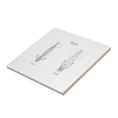 イカのロゴ(線画) タイル (側面)