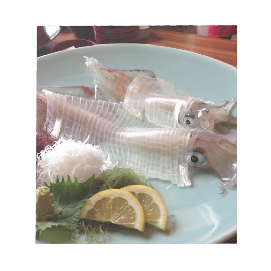 イカの刺身 日本料理 ランチ ディナー ノートパッド (正面)