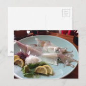 イカの刺身 日本料理 ランチ ディナー ポストカード (正面/裏面)