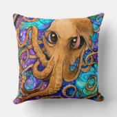 イカの名パーソナライズされた前 クッション (裏面)