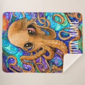 イカの名パーソナライズされた前 シェルパブランケット (正面(横))