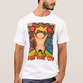イカの恐怖都市 グラフィックTシャツ 白 Tシャツ