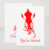 イカの招待状 招待状 (正面/裏面)