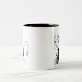 イカの攻撃 ツートーンマグカップ (中央)